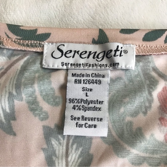 Serengeti Set Of 2 Skirt / Top Women’s Size L Multicolor Pullover 3/4 Sleeve - Picture 7 of 16